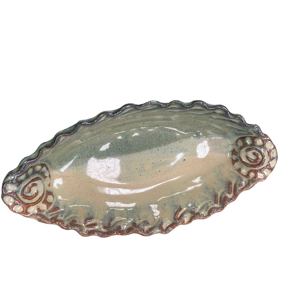 Handmade Artisan Pottery Bowl by David‎ Signed Vintage